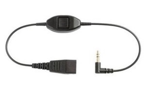 CORDON JACK MALE 3,5MM 3 PTS QD JABRA AVEC BOUTON DE PRISE DE LIGNE