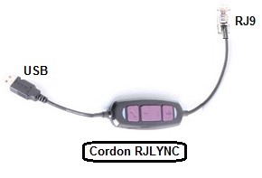 USB/RJ CORDON RJ9 USB LYNC